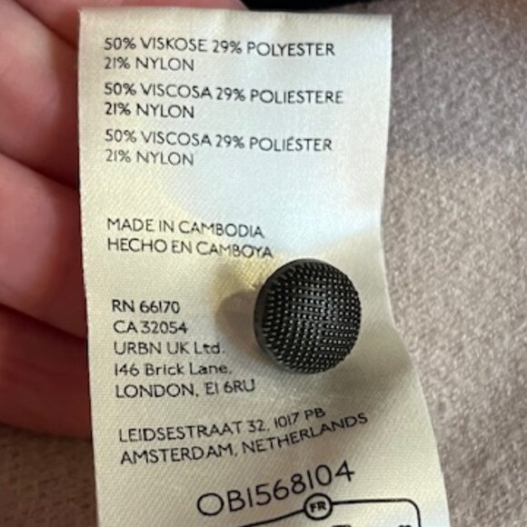 Anthropologie Annalise Mock-Neck Mini Sweater Dress by Maeve Creme/Black Medium - Picture 8 of 14